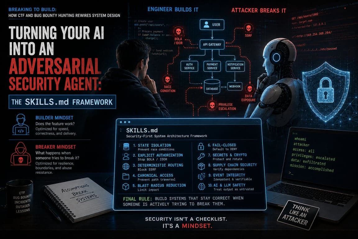 Turning Your AI Into an Adversarial Security Agent: The SKILLS.md Framework